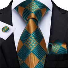Load image into Gallery viewer, Golden Tie, Hanky, Cufflink Set