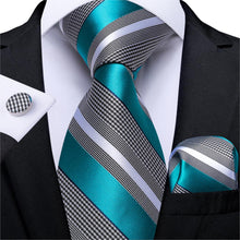 Load image into Gallery viewer, Luxury Tie Hanky Cufflink Set