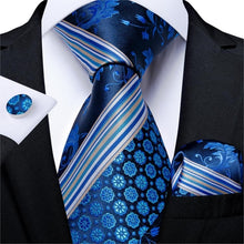 Load image into Gallery viewer, Luxury Tie Hanky Cufflink Set