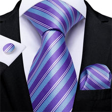 Load image into Gallery viewer, Luxury Tie Hanky Cufflink Set