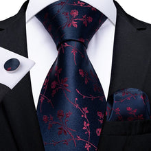 Load image into Gallery viewer, Purple Tie Hanky Cufflink Set